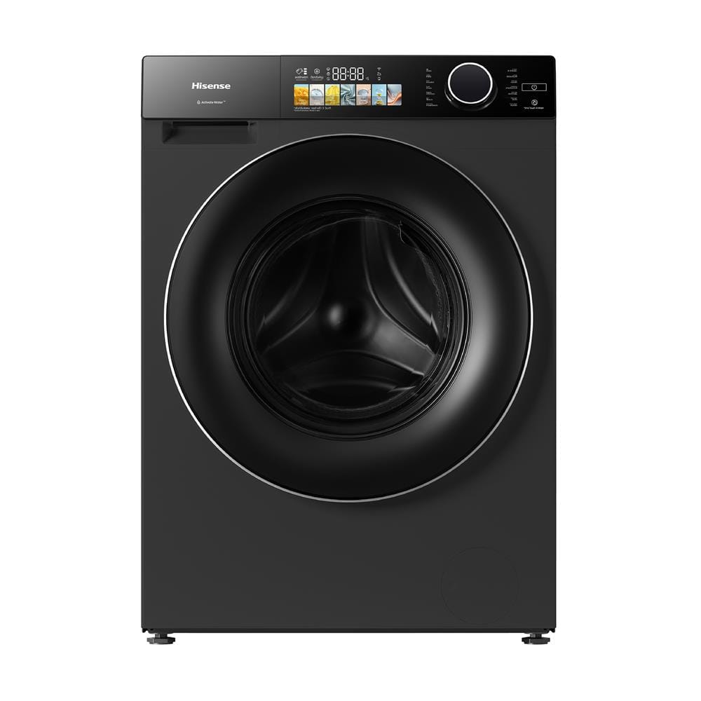 เครื่องซักอบผ้าฝาหน้า HISENSE WD120M5 12/8 กก. 1400 RPM อินเวอร์เตอร์ สีดำ