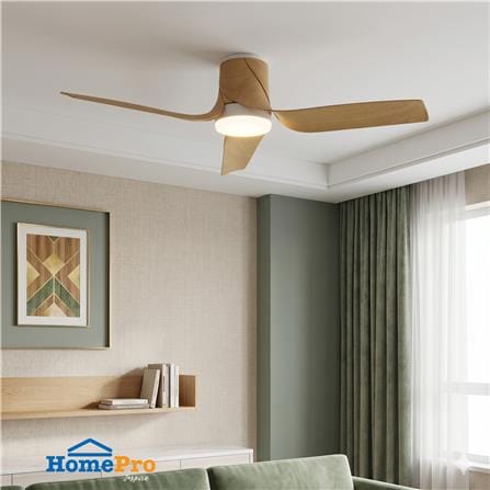 พัดลมโคมไฟ LED CARINI USHUAIA 52 นิ้ว 30 วัตต์ DAYLIGHT/COOL WHITE/WARM WHITE สีขาว/ลายไม้_1
