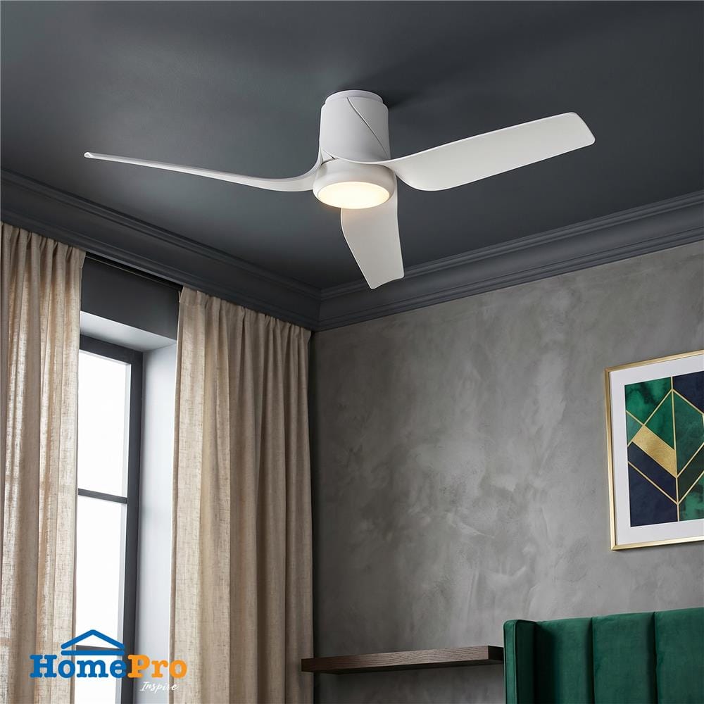 พัดลมโคมไฟ LED CARINI USHUAIA 52 นิ้ว 30 วัตต์ DAYLIGHT/COOL WHITE/WARM WHITE สีขาว