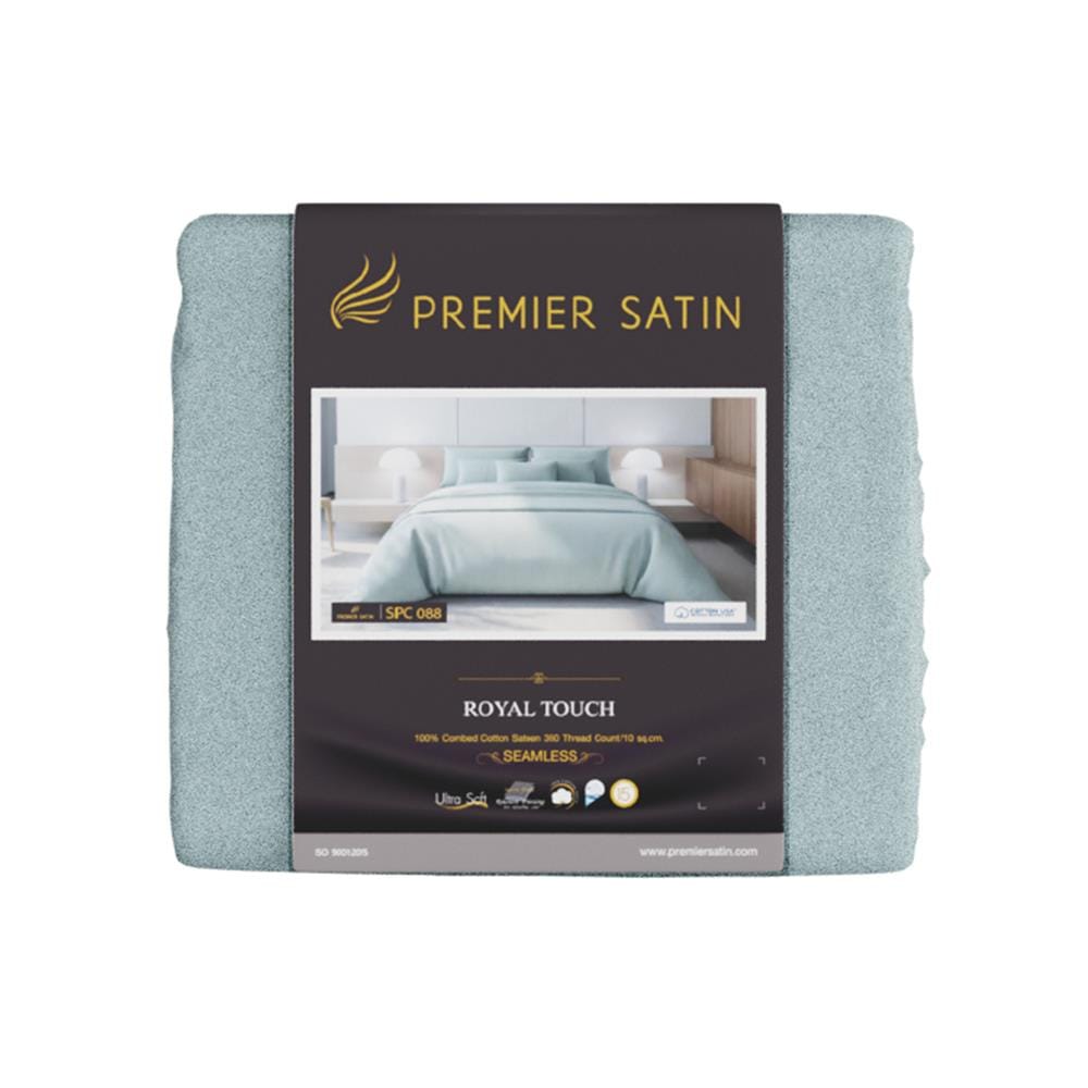 ชุดผ้าปูที่นอน 6 ฟุต (ชุด 3 ชิ้น) PREMIER SATIN ROYAL TOUCH SOLID SPC088