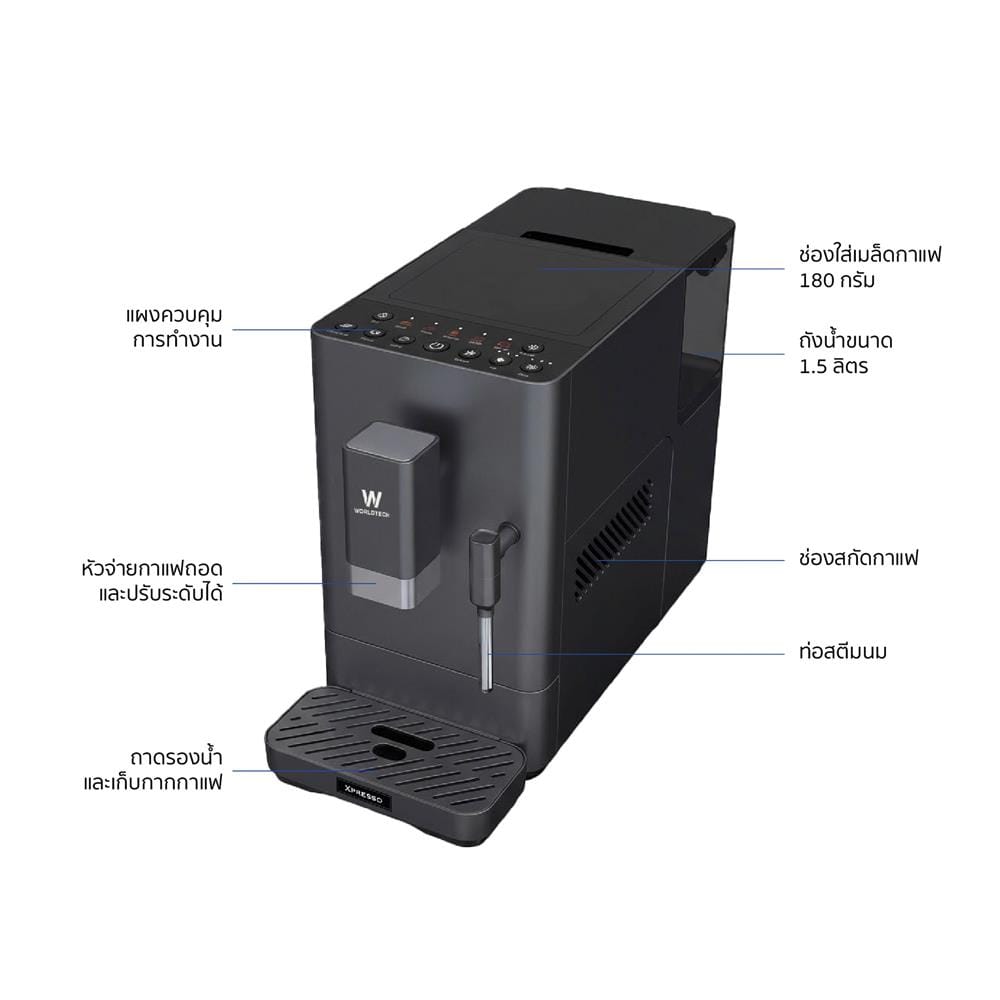 เครื่องชงกาแฟอัตโนมัติ WORLDTECH WT-CM502