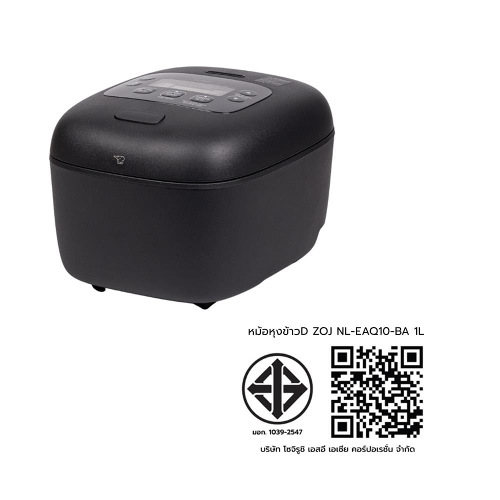 หม้อหุงข้าว DIGITAL ZOJIRUSHI NL-EAQ10-BA 1 ลิตร สีดำ