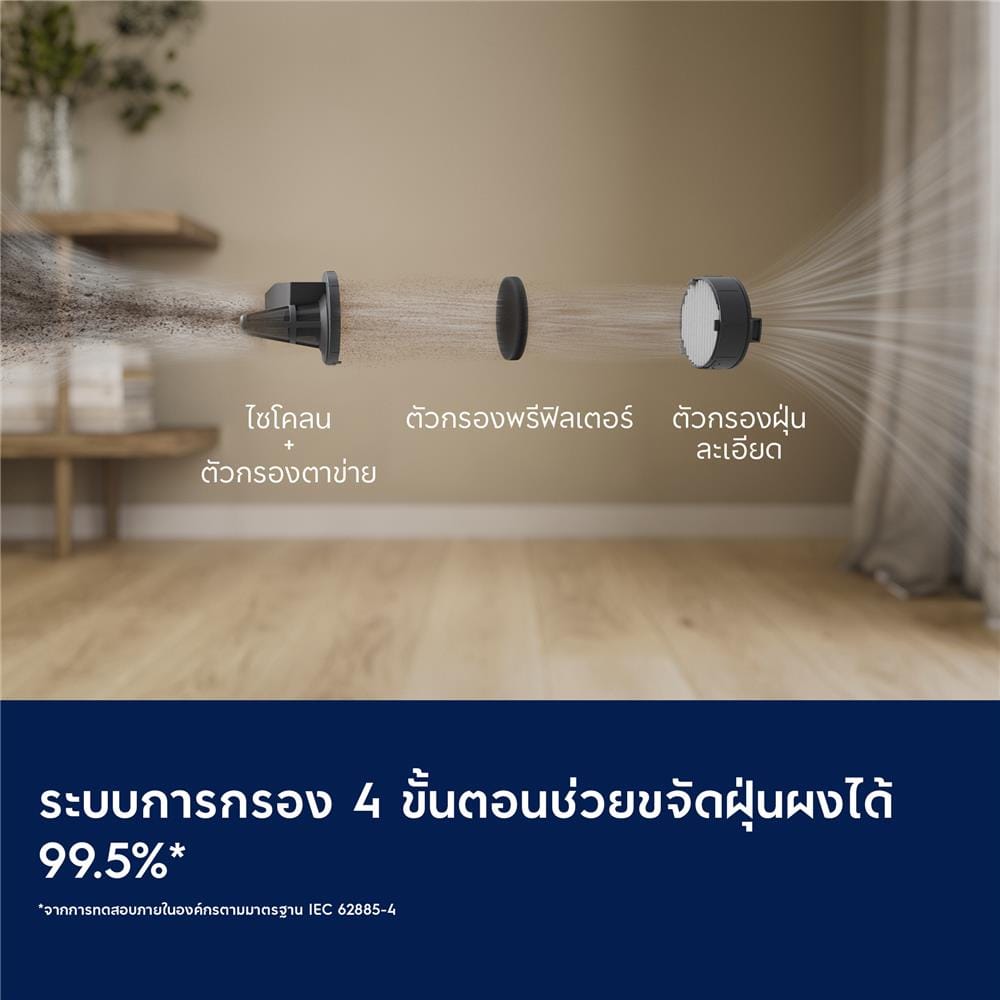 เครื่องดูดฝุ่นแบบด้าม ELECTROLUX EFP52213DG