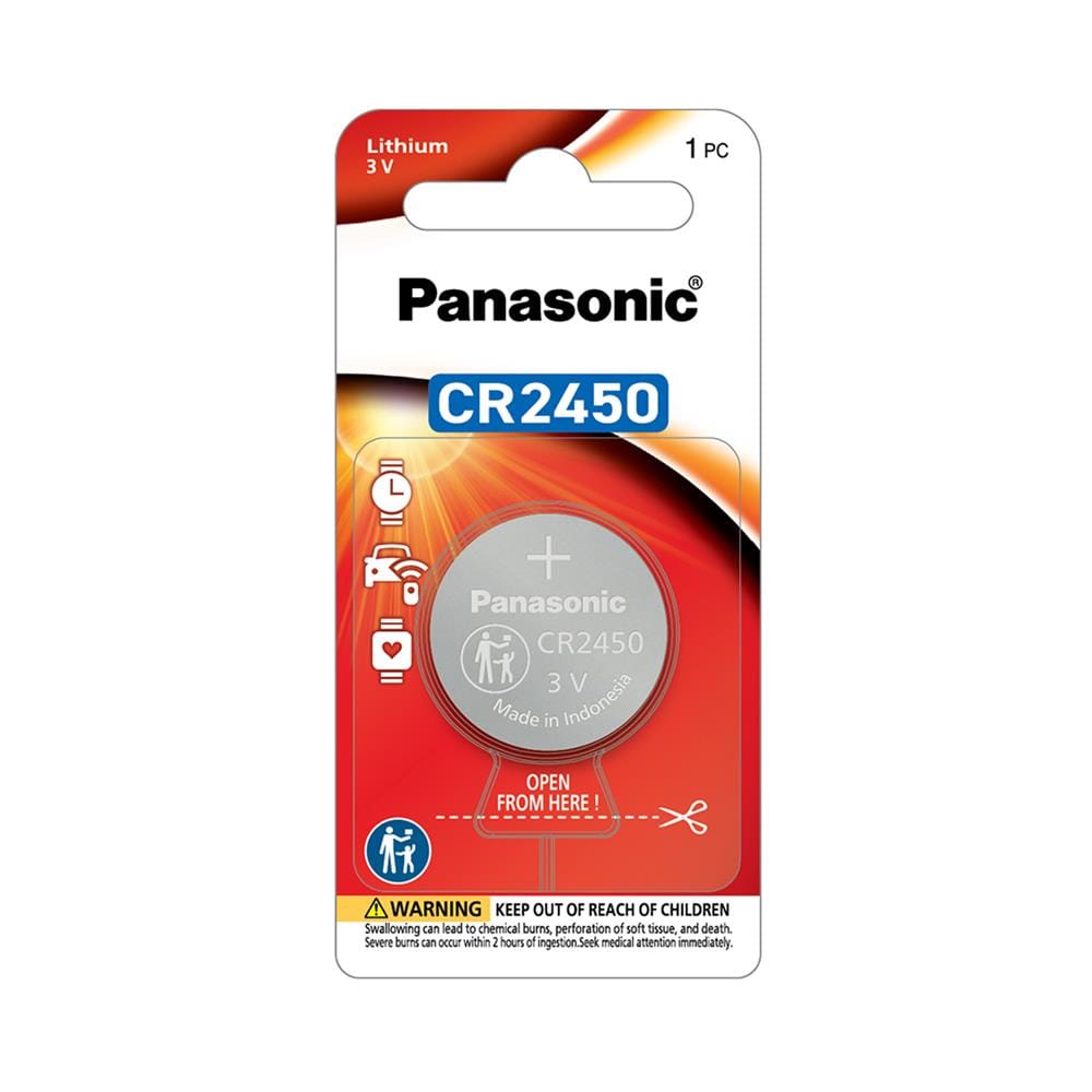ถ่านกระดุม PANASONIC CR-2450PT/1B (แพ็ก 1 ก้อน)