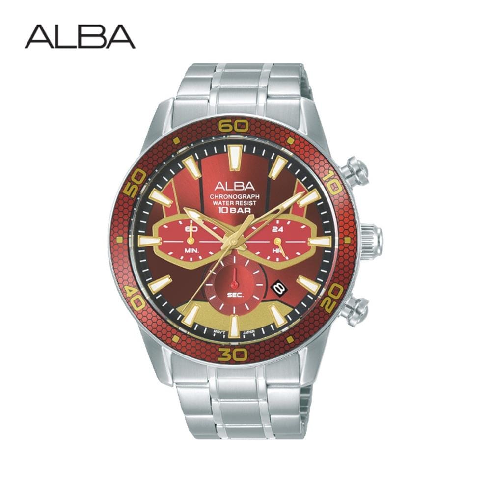 นาฬิกาข้อมือผู้ชาย ALBA รุ่น SPORTIVE AT3K43X ขนาด 44 มม. สีแดง