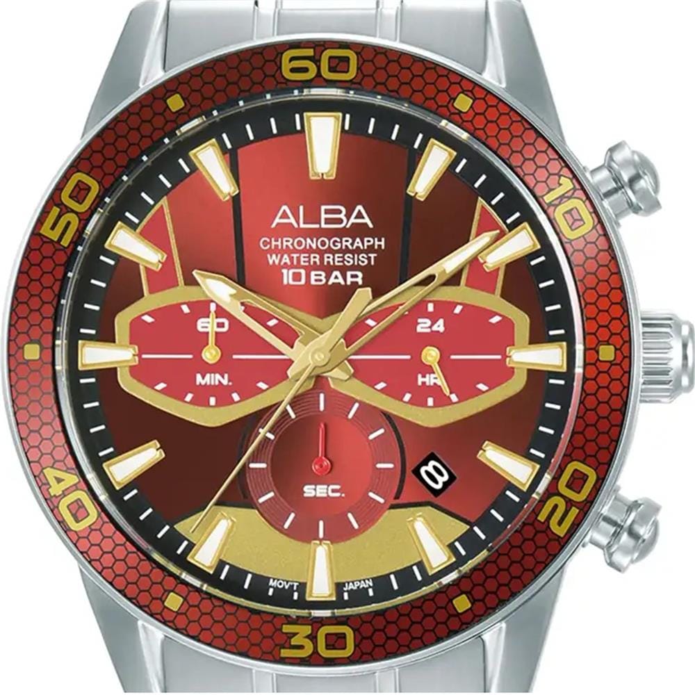 นาฬิกาข้อมือผู้ชาย ALBA รุ่น SPORTIVE AT3K43X ขนาด 44 มม. สีแดง