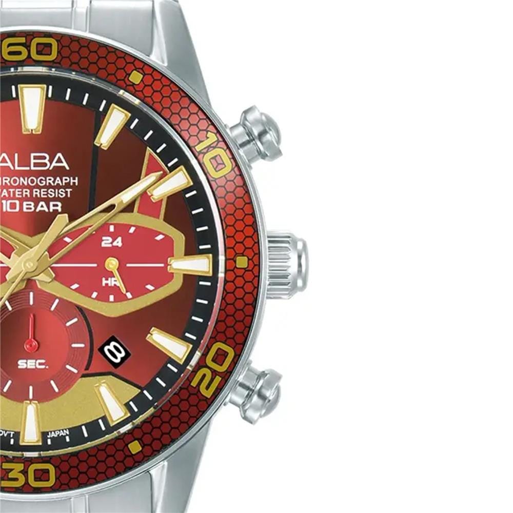 นาฬิกาข้อมือผู้ชาย ALBA รุ่น SPORTIVE AT3K43X ขนาด 44 มม. สีแดง
