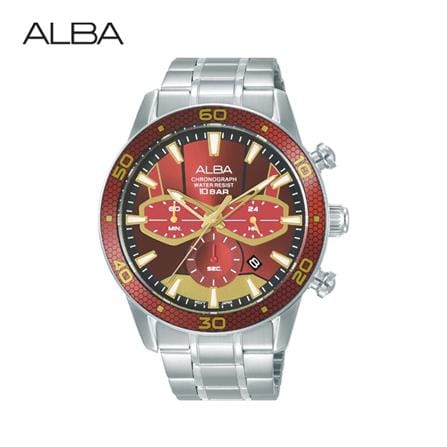 นาฬิกาข้อมือผู้ชาย ALBA รุ่น SPORTIVE AT3K43X ขนาด 44 มม. สีแดง