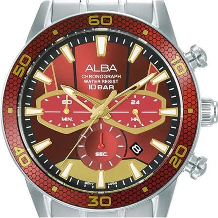 นาฬิกาข้อมือผู้ชาย ALBA รุ่น SPORTIVE AT3K43X ขนาด 44 มม. สีแดง_1