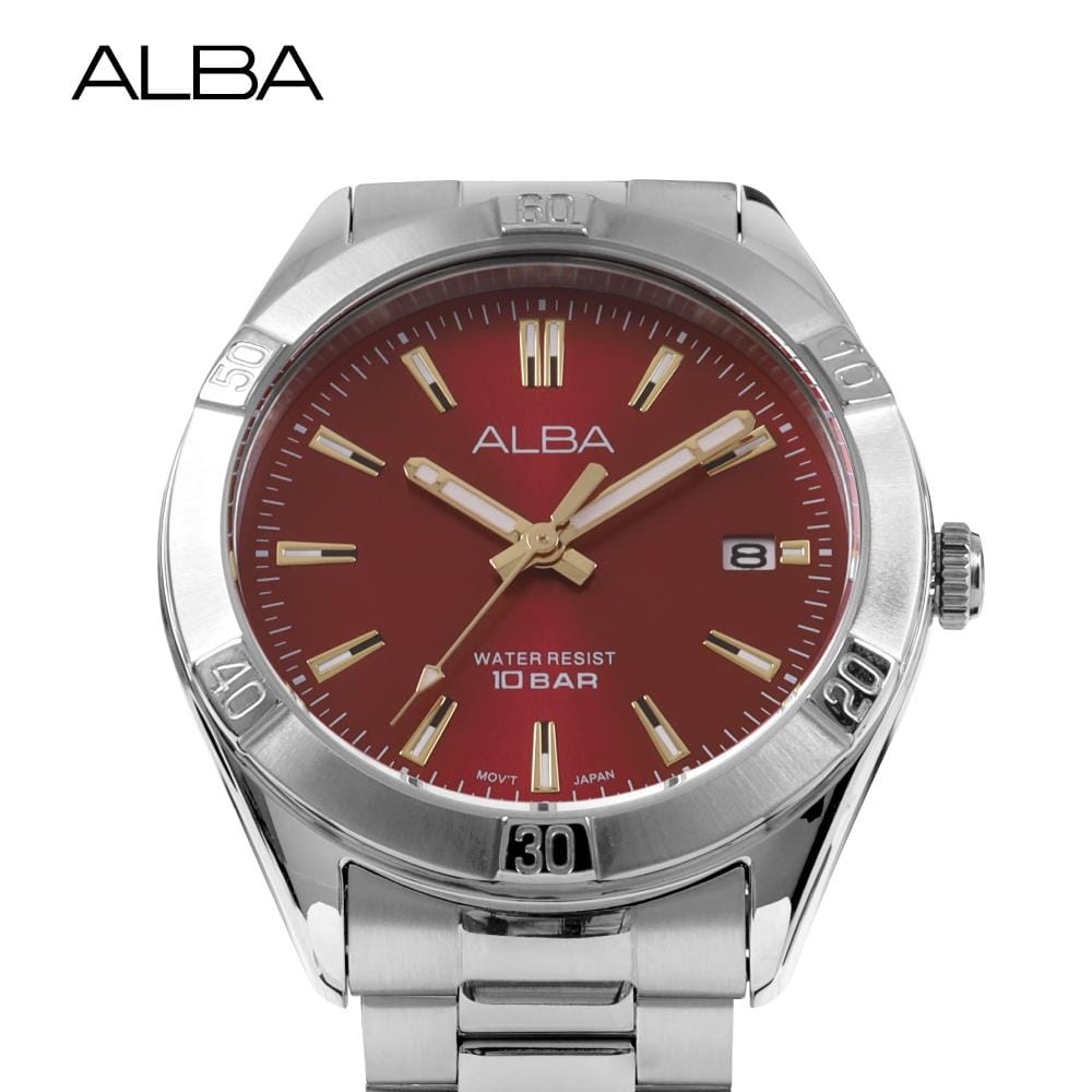 นาฬิกาข้อมือผู้หญิง ALBA รุ่น BOYISH AG8M95X ขนาด 35.5 มม. สีแดง