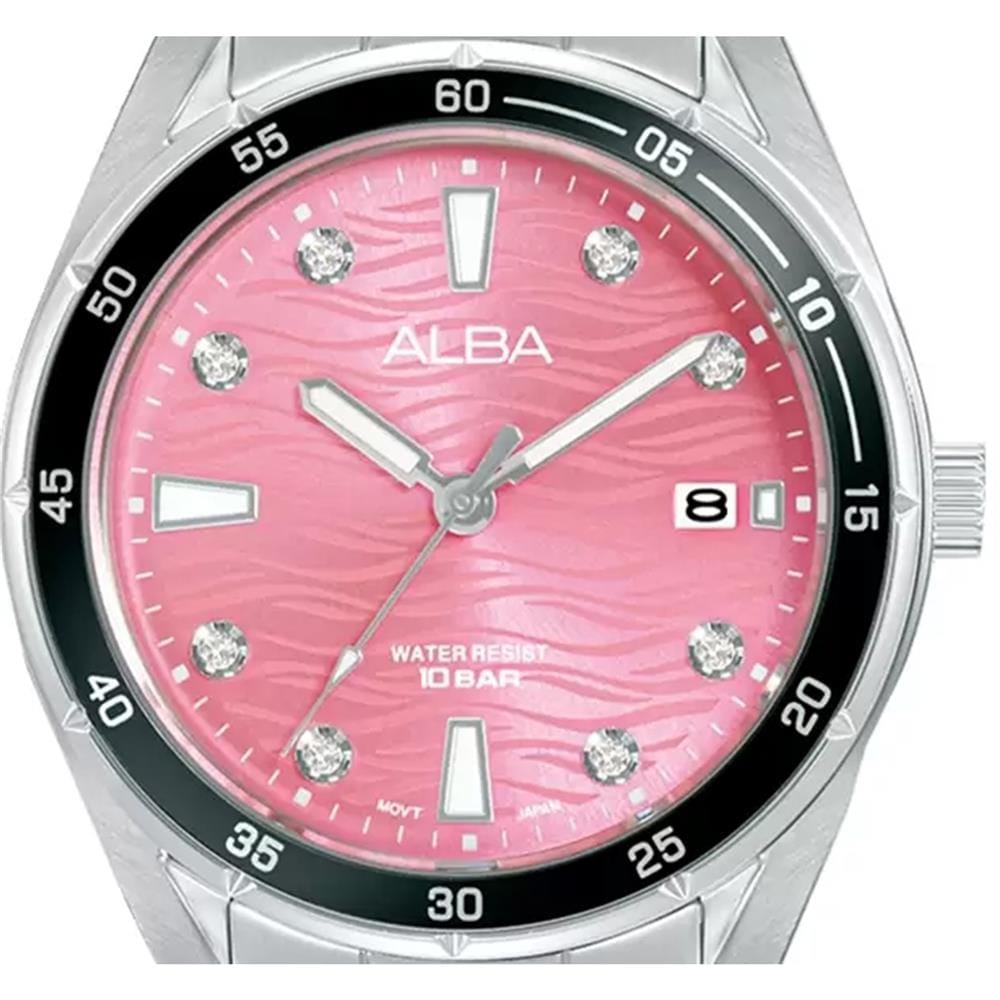 นาฬิกาข้อมือผู้หญิง ALBA รุ่น AG8P07X ขนาด 36 มม. สีชมพู