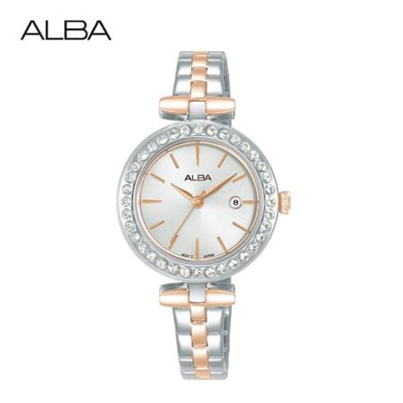 นาฬิกาข้อมือผู้หญิง ALBA รุ่น IKEBANA AH7DR3X ขนาด 30 มม. สีเงิน_0