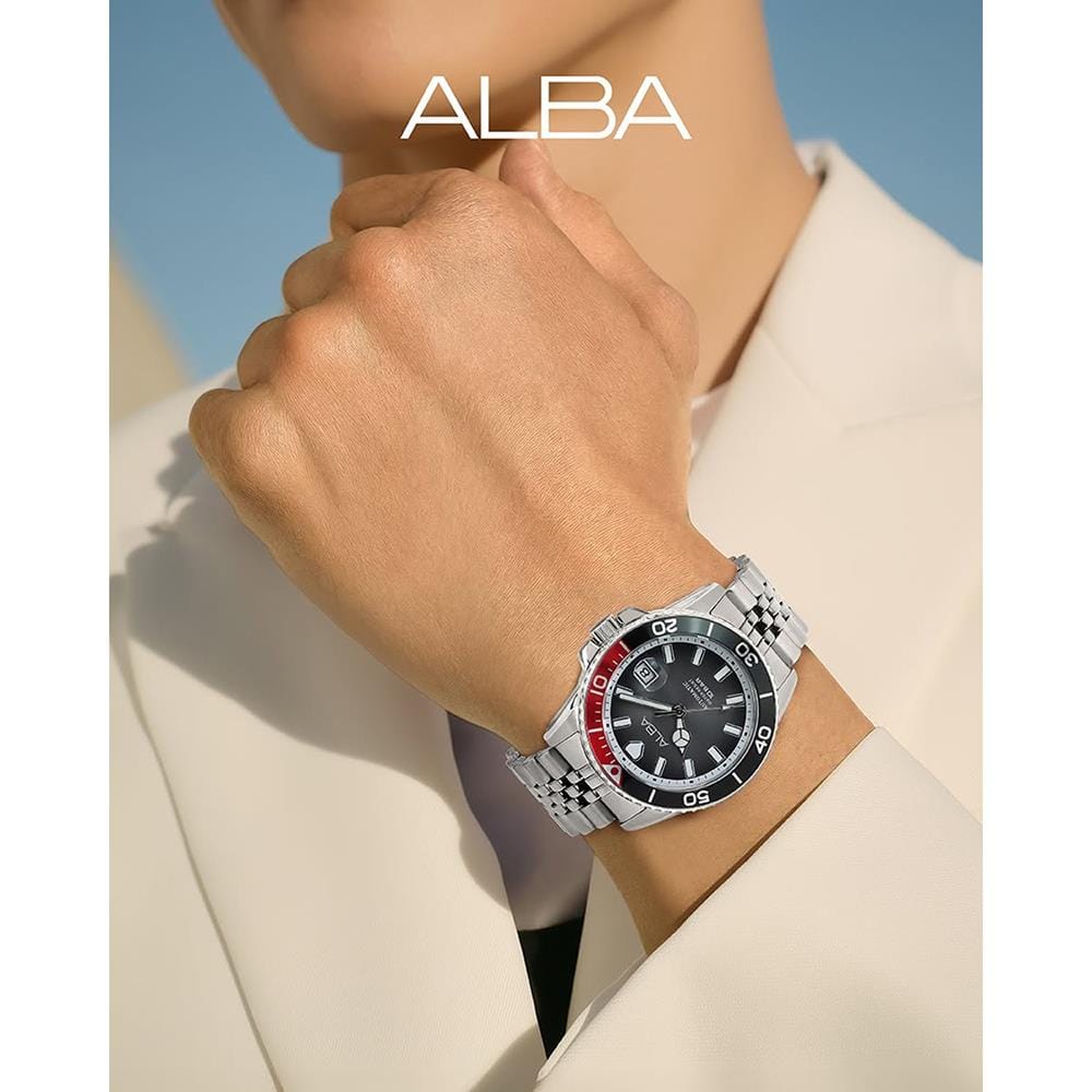 นาฬิกาข้อมือผู้ชาย ALBA รุ่น SPORTIVE AU4049X ขนาด 42.5 มม. สีดำ