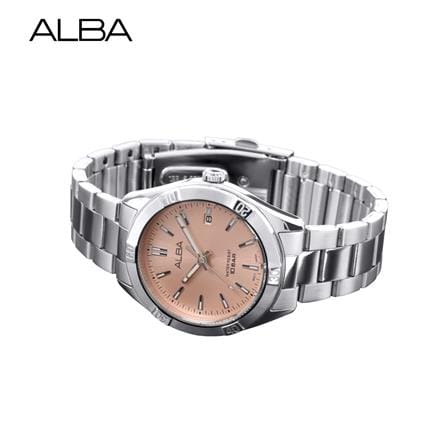 นาฬิกาข้อมือผู้หญิง ALBA รุ่น BOYISH AG8M97X ขนาด 35.5 มม. สีชมพูอ่อน_2