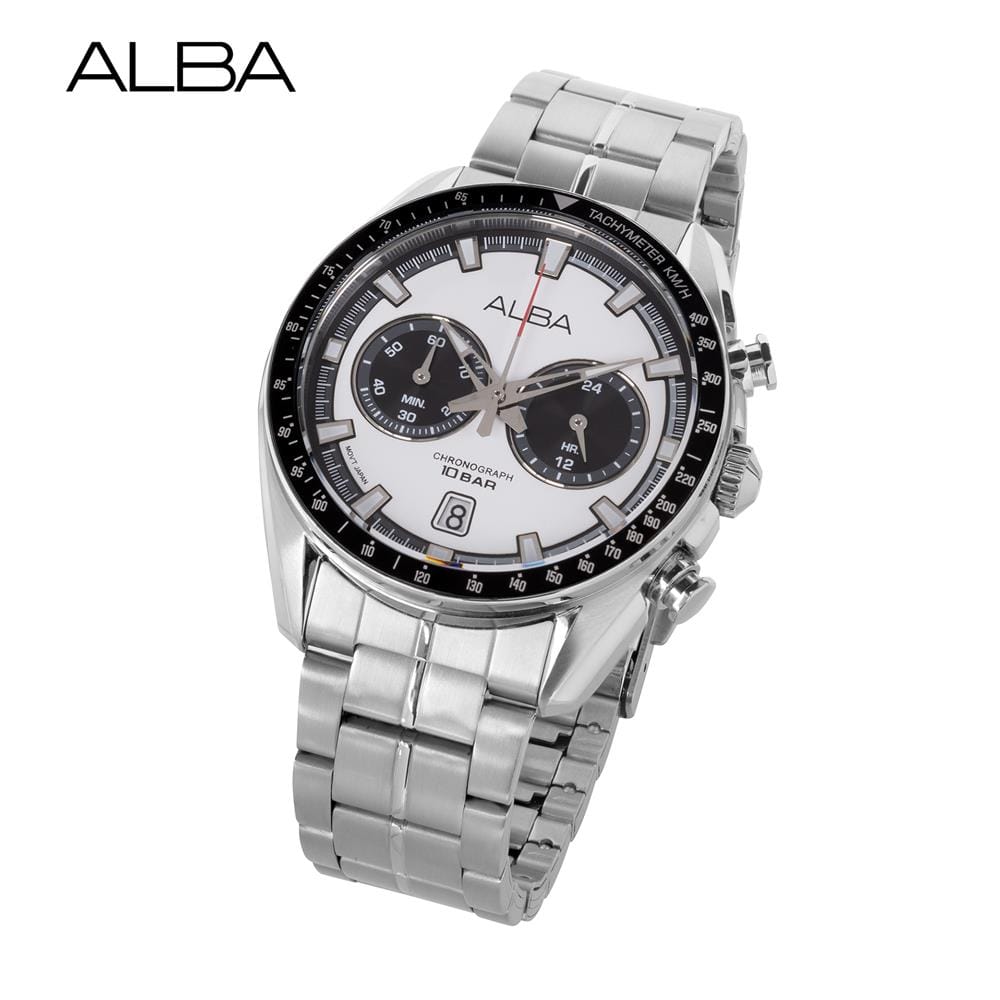 นาฬิกาข้อมือผู้ชาย ALBA รุ่น SIGNA A4B023X ขนาด 44 มม. สีขาว