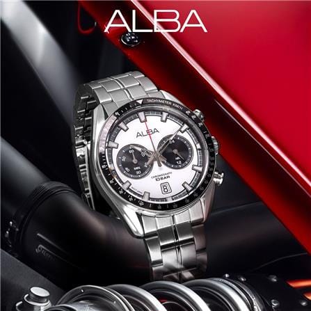 นาฬิกาข้อมือผู้ชาย ALBA รุ่น SIGNA A4B023X ขนาด 44 มม. สีขาว_5