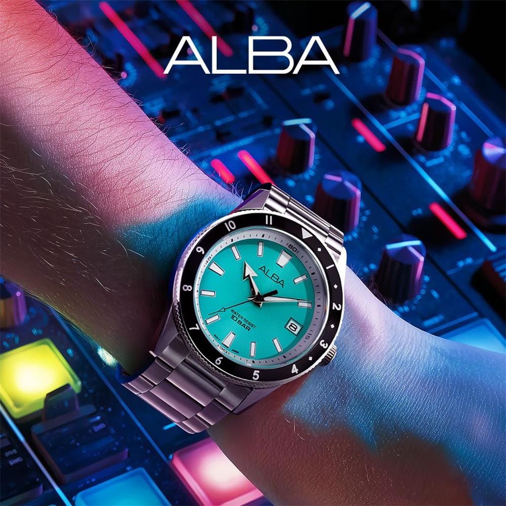 นาฬิกาข้อมือผู้ชาย ALBA รุ่น BOYISH AS9U87X ขนาด 38 มม. สีน้ำเงินอมเขียว