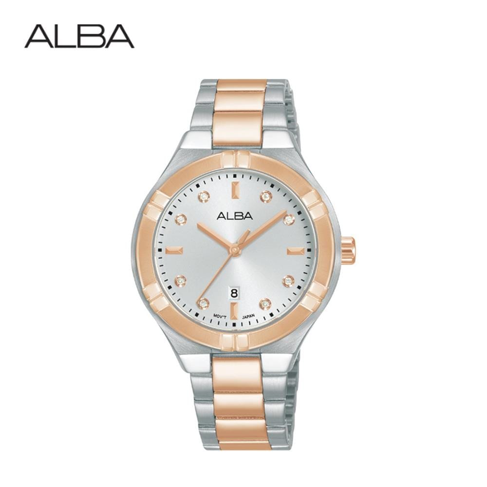 นาฬิกาข้อมือผู้หญิง ALBA รุ่น BOYISH AH7DC6X ขนาด 34 มม. สีเงิน