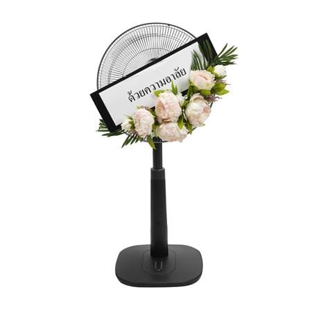 พวงหรีดพัดลมสไลด์ 16 นิ้ว HATARI S16M1 สีดำ_0