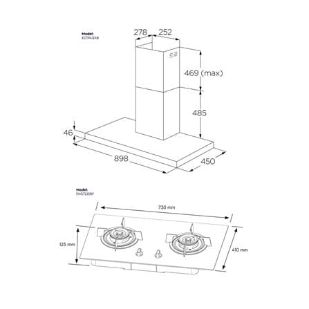เตาฝัง+เครื่องดูดควัน ELECTROLUX EHG7220BF+ECT9412XB_6