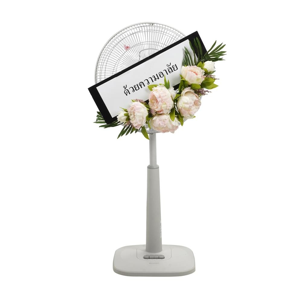 พวงหรีดพัดลมสไลด์ 16 นิ้ว SHARP PJ-SL165GY สีเทาอ่อน