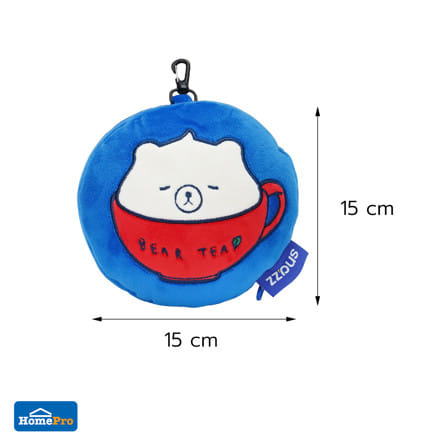 หมอนรองคอ พร้อมผ้าปิดตา SNAZZ FOAMBEAR TEA 6x6 นิ้ว สีน้ำเงิน_5