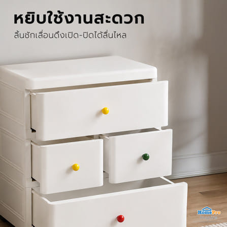 ตู้ลิ้นชัก 3 ชั้น STACKO TAKA 70x36x68 ซม. สีขาว_6
