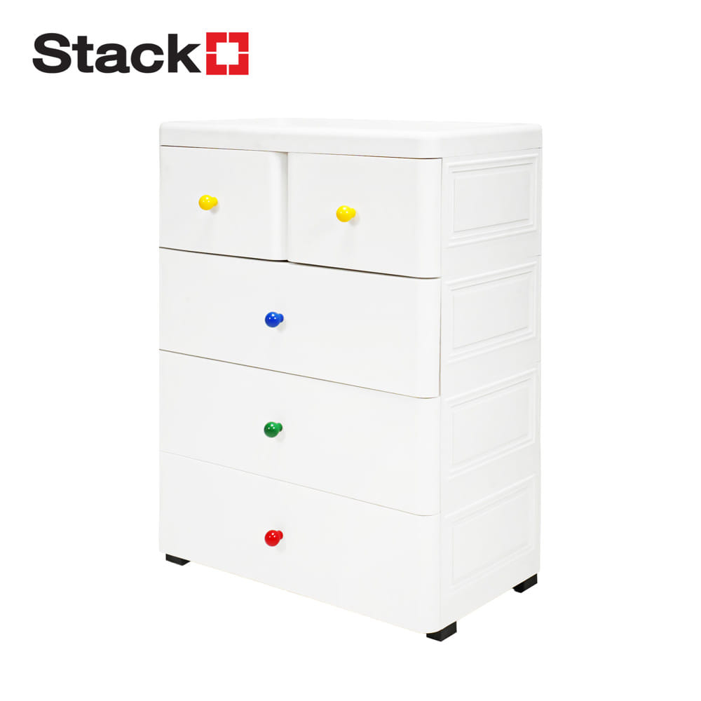 ตู้ลิ้นชัก 4 ชั้น STACKO TAKA 70x36x88ซม. สีขาว