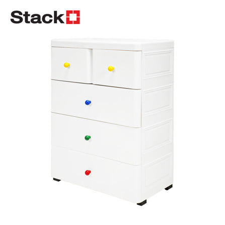 ตู้ลิ้นชัก 4 ชั้น STACKO TAKA 70x36x88ซม. สีขาว_1