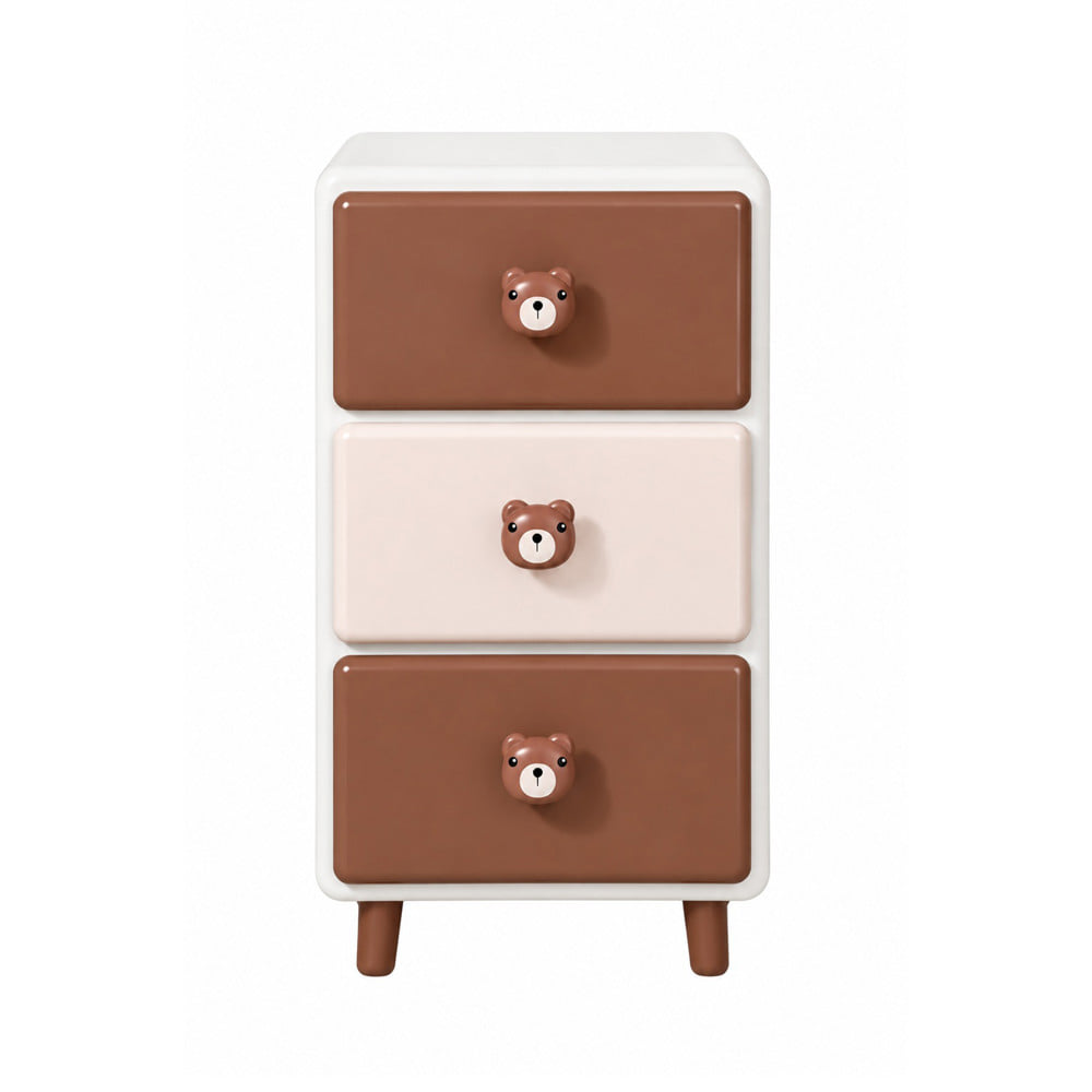 ตู้ลิ้นชัก 3 ชั้น STACKO HOSHI 34x41x68ซม. สีน้ำตาล