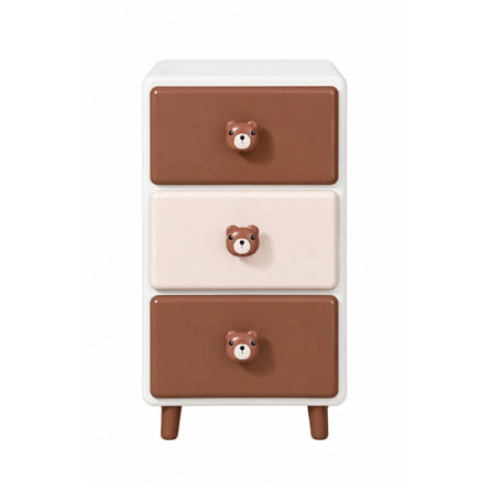 ตู้ลิ้นชัก 3 ชั้น STACKO HOSHI 34x41x68ซม. สีน้ำตาล_1