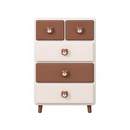 ตู้ลิ้นชัก 4 ชั้น STACKO HOSHI 55x40x89 ซม. สีน้ำตาล_1