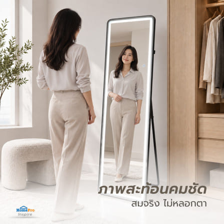 กระจกยาวตั้งพื้น-ติดผนัง LED MOYA K260214 50x160 ซม._5