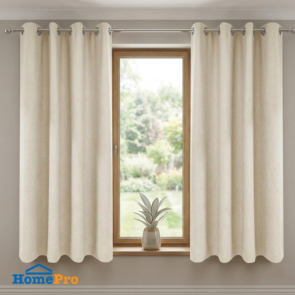 ผ้าม่าน EYELET HOME LIVING STYLE FOLIO UV 130x160 ซม. สีครีม