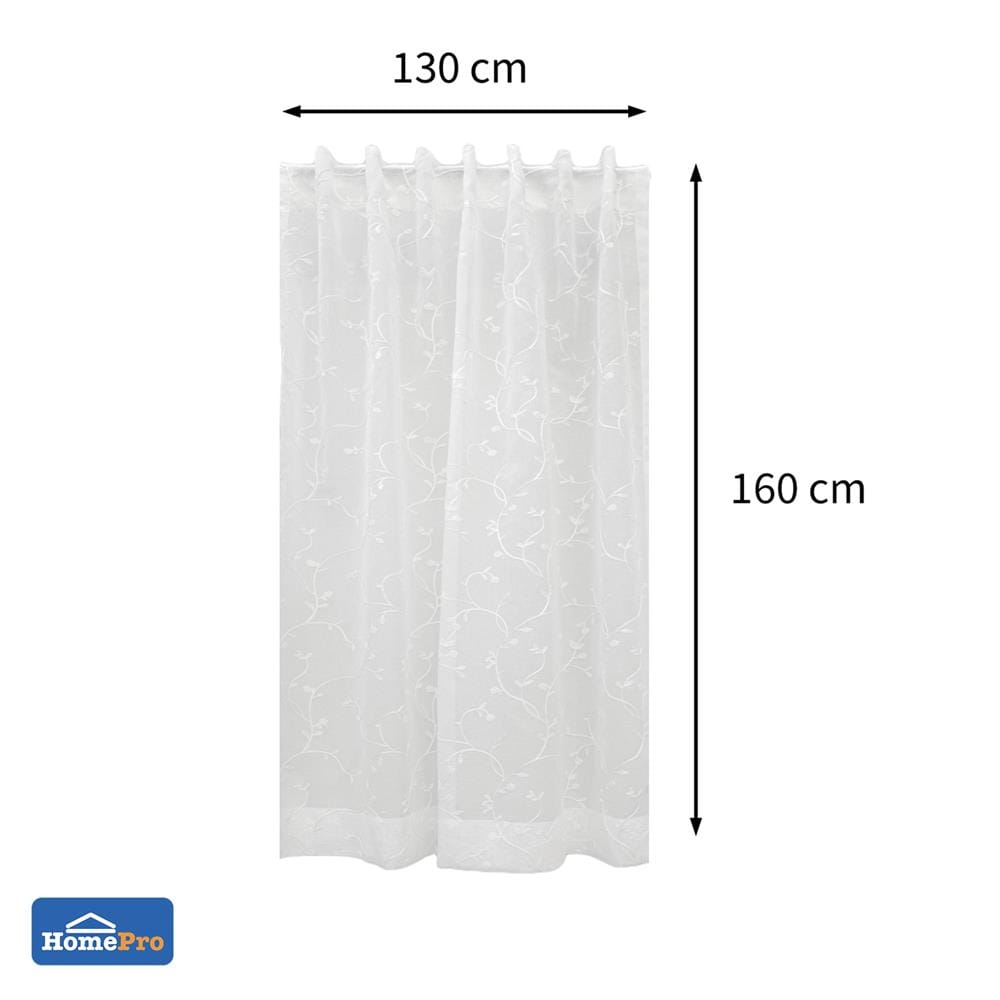 ผ้าม่านโปร่งซ่อนหู HOME LIVING STYLE IVY 130x160 ซม. สีขาว