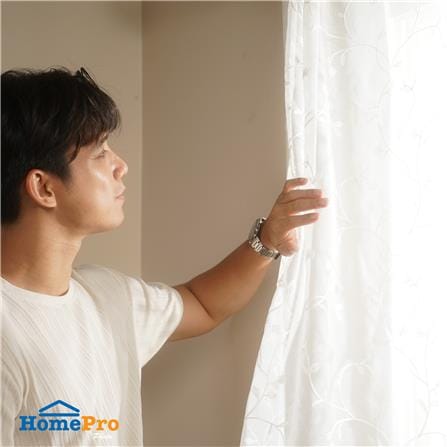 ผ้าม่านโปร่งซ่อนหู HOME LIVING STYLE IVY 130x160 ซม. สีขาว_5