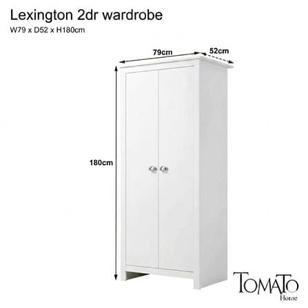 ตู้เสื้อผ้า 2 บานเปิด TOMATO HOME LEXINGTON 79 ซม. สีขาว_5