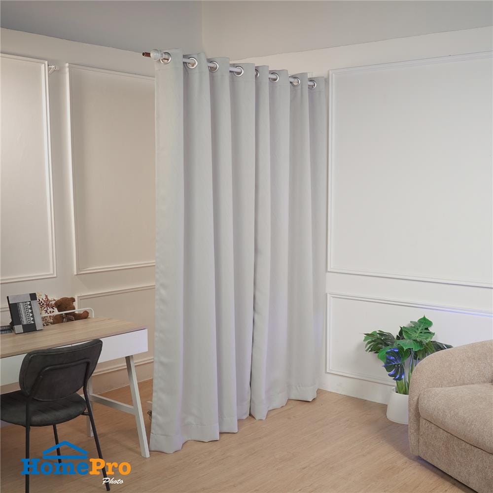 ผ้าม่าน EYELET HOME LIVING STYLE RITA UV 140x220 ซม. สีเทา