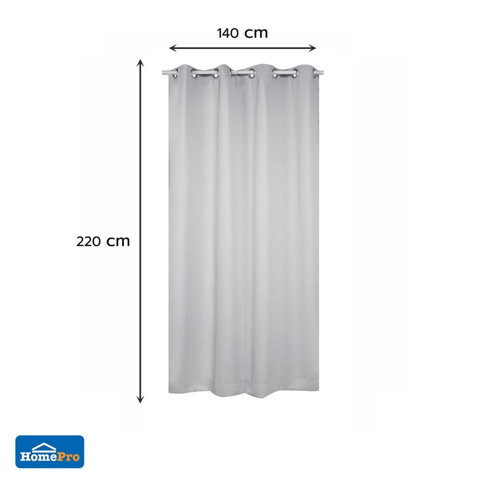 ผ้าม่าน EYELET HOME LIVING STYLE RITA UV 140x220 ซม. สีเทา