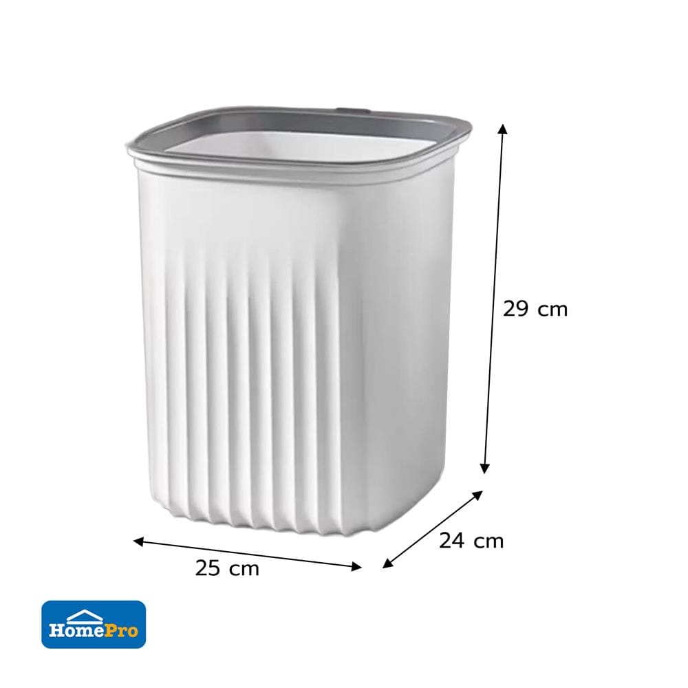 ถังขยะเหลี่ยม ACCO VIVE 9 ลิตร สีขาว