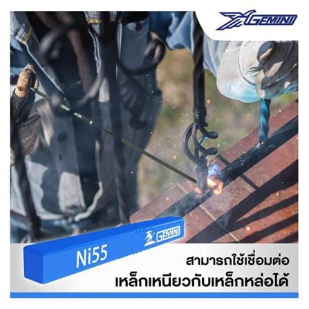 ลวดเชื่อมเหล็กหล่อ GEMINI NI55 4.0x350 มม._2