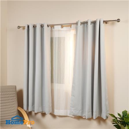 ผ้าม่าน EYELET HOME LIVING STYLE RITA UV 140x160 ซม. สีเทา_5