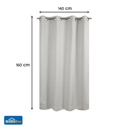 ผ้าม่าน EYELET HOME LIVING STYLE RITA UV 140x160 ซม. สีเทา_7