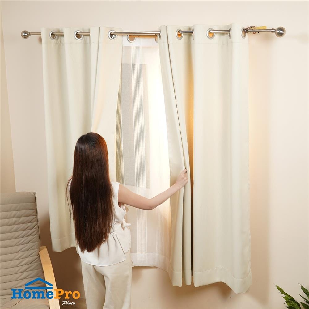 ผ้าม่าน EYELET HOME LIVING STYLE RITA UV 140x160 ซม. สีครีม