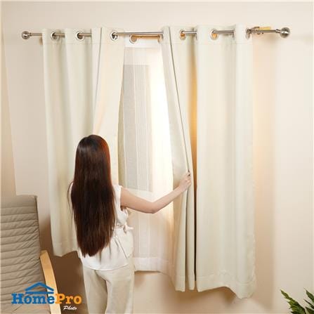 ผ้าม่าน EYELET HOME LIVING STYLE RITA UV 140x160 ซม. สีครีม_4
