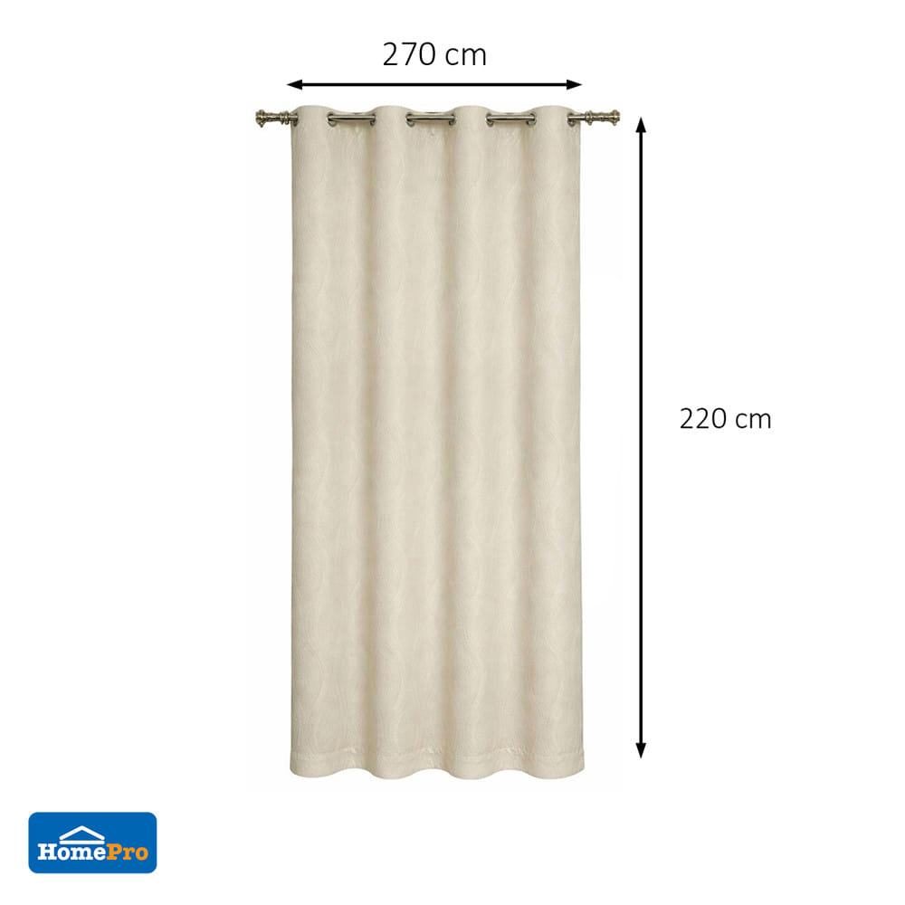 ผ้าม่าน EYELET HOME LIVING STYLE RITA UV 270x220 ซม. สีครีม