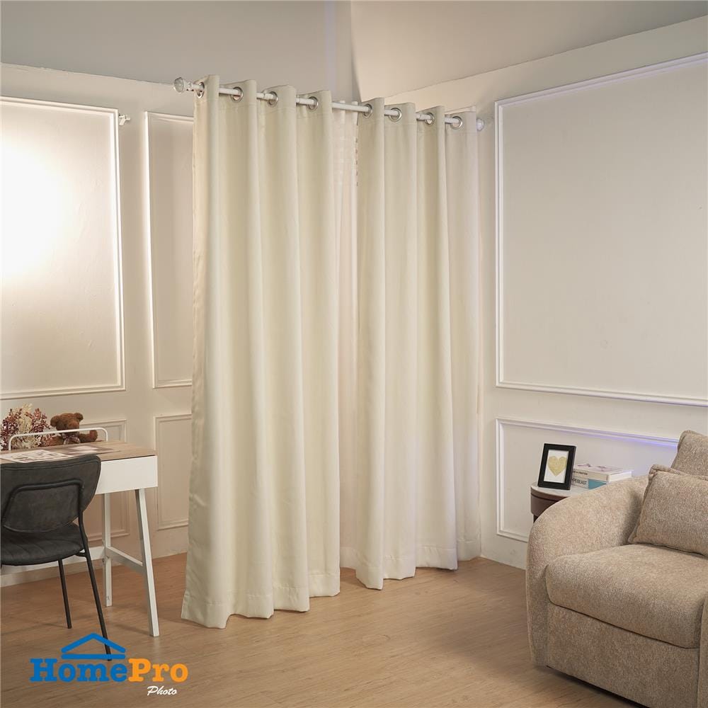 ผ้าม่าน EYELET HOME LIVING STYLE RITA UV 140x220 ซม. สีครีม
