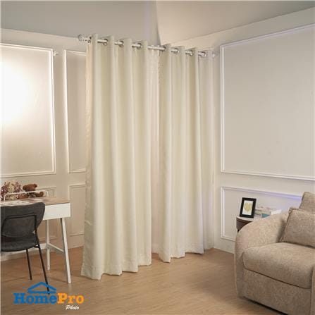 ผ้าม่าน EYELET HOME LIVING STYLE RITA UV 140x220 ซม. สีครีม_4