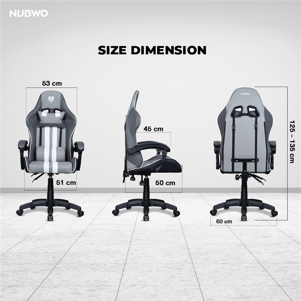 เก้าอี้เกมมิ่ง NUBWO L201 สีดำ/แดง