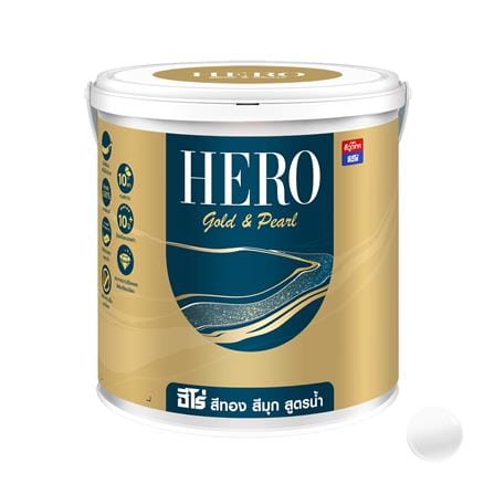 สีน้ำทาภายนอก ชนิดเงา WOODTECT HERO PEARL EFFECT BASE A MU-100 สีมุกขาว 3.5 ลิตร_0